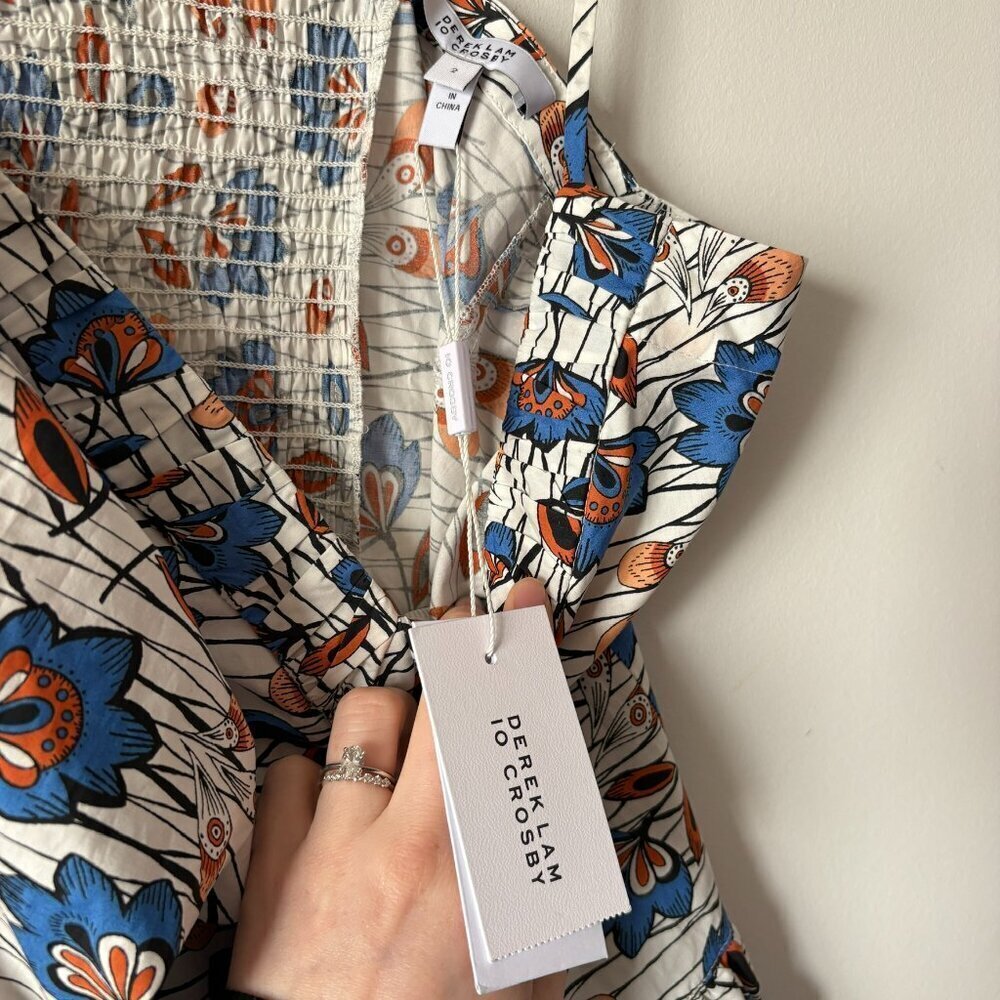 Derek Lam 10 Crosby Poplin Cotton Odile Midi Dress NWT Size 2 - Picture 8 of 10